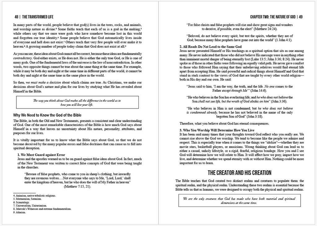 Layout example using specialized headers, block quotes, footnotes, callout quotes, and subtitles